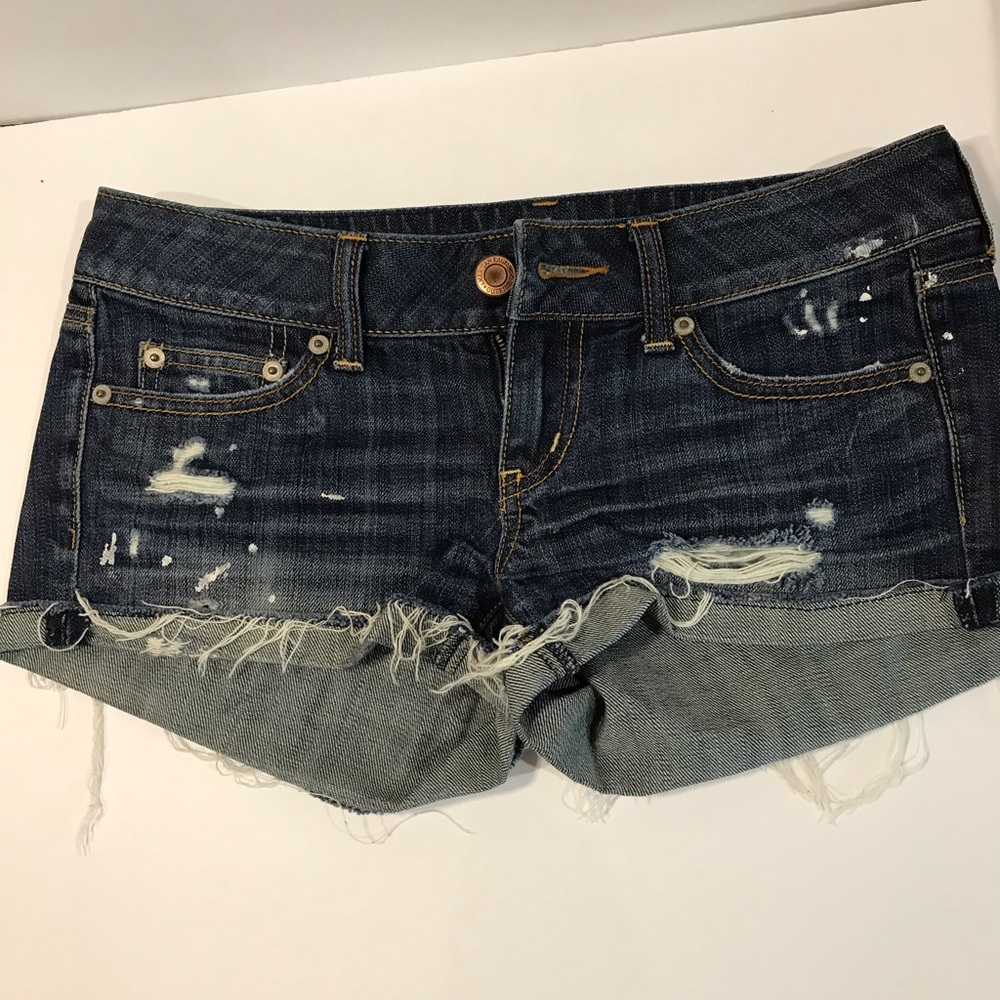 American Eagle jean shorts distressed size 2